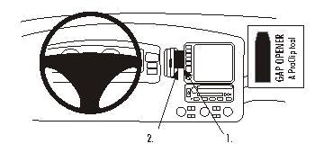 Brodit ProClip 853631 voor Honda Ridgeline 2006-2014 - productfoto zwarte ABS montagebasis