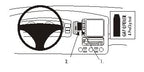 Brodit ProClip 853631 voor Honda Ridgeline 2006-2014 - productfoto zwarte ABS montagebasis