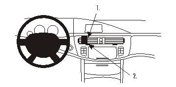 Brodit ProClip 853646 voor Toyota Avalon 2005-2011 - productfoto zwarte ABS montagebasis