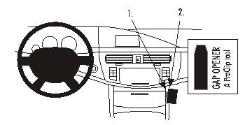 Brodit ProClip 853647 voor Toyota Avalon 2005-2011 - productfoto zwarte ABS montagebasis