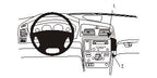 Brodit ProClip 853650 voor Volvo XC70 2005-2007, Volvo V70 N 2005-2008 en Volvo S60 2005-2010 - productfoto zwarte ABS montagebasis