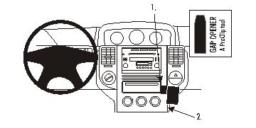 Brodit ProClip 853653 voor Nissan X-Trail 2004-2007 - productfoto zwarte ABS montagebasis