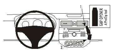 Brodit ProClip 853664 voor Suzuki Swift 2005-2010 - productfoto zwarte ABS montagebasis