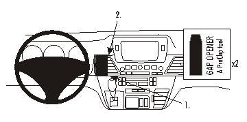 Brodit ProClip 853667 voor Honda FR-V 2005-2011 - productfoto zwarte ABS montagebasis