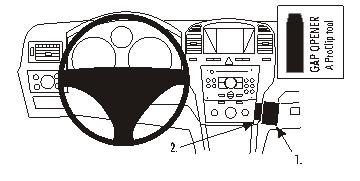 Brodit ProClip 853670 voor Opel Zafira B 2005-2011 - productfoto zwarte ABS montagebasis