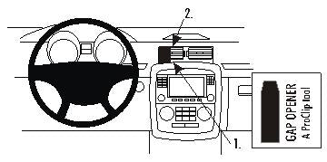 Brodit ProClip 853680 voor Mercedes Benz R-Class 2006-2014 - productfoto zwarte ABS montagebasis