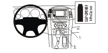 Brodit ProClip 853698 voor Jeep Grand Cherokee 2005-2007 - productfoto zwarte ABS montagebasis