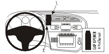 Brodit ProClip 853714 voor Seat Leon 2006-2012 - productfoto zwarte ABS montagebasis