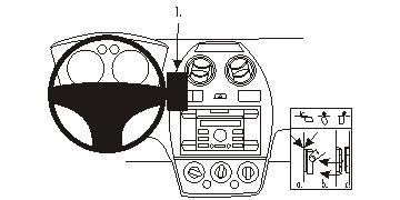 Brodit ProClip 853731 voor Ford Fiesta 2006-2008 - productfoto zwarte ABS montagebasis