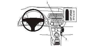 Brodit ProClip 853733 voor Honda Civic 2006-2011 - productfoto zwarte ABS montagebasis