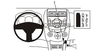Brodit ProClip 853754 voor Toyota RAV 4 2006-2012 - productfoto zwarte ABS montagebasis