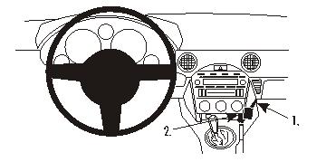 Brodit ProClip 853755 voor Mazda MX-5 2006-2008 en Mazda Miata 2006-2008 - productfoto zwarte ABS montagebasis