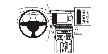 Brodit ProClip 853812 voor Audi Q7 2006-2015 - productfoto zwarte ABS montagebasis
