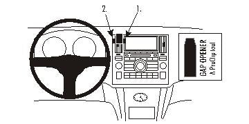 Brodit ProClip 853822 voor Infiniti FX35 2006-2008 - productfoto zwarte ABS montagebasis