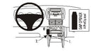 Brodit ProClip 853824 voor Honda Pilot 2003-2008 - productfoto zwarte ABS montagebasis