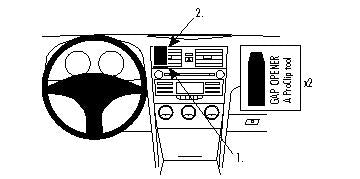 Brodit ProClip 853833 voor Toyota Camry 2007-2011 - productfoto zwarte ABS montagebasis