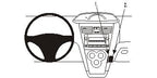 Brodit ProClip 853836 voor Toyota Yaris 4-doors 2007-2011 - productfoto zwarte ABS montagebasis