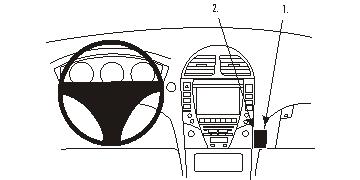 Brodit ProClip 853847 voor Lexus ES Series 2006-2012 - productfoto zwarte ABS montagebasis