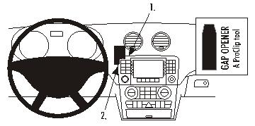 Brodit ProClip 853850 voor Mercedes Benz GL-Class 2006-2012 - productfoto zwarte ABS montagebasis