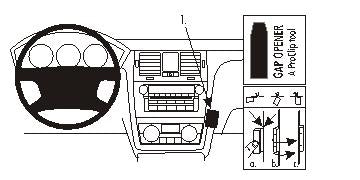 Brodit ProClip 853856 voor Cadillac DTS 2006-2011 - productfoto zwarte ABS montagebasis