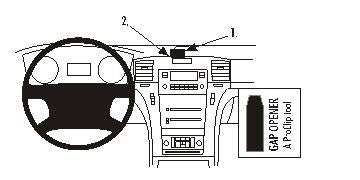 Brodit ProClip 853857 voor Cadillac EXT 2007-2013, Cadillac ESV 2007-2013 e.a. - productfoto zwarte ABS montagebasis