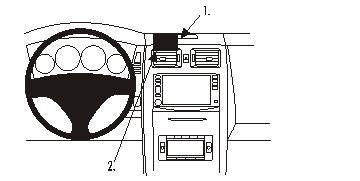 Brodit ProClip 853859 voor Cadillac XLR 2006-2010 - productfoto zwarte ABS montagebasis