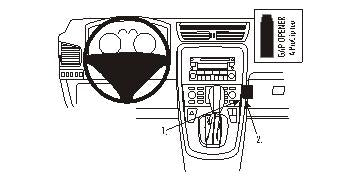Brodit ProClip 853863 voor Fiat Croma 2006-2011 - productfoto zwarte ABS montagebasis