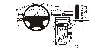Brodit ProClip 853870 voor Volvo XC70 2008-2011, Volvo V70 II 2008-2011 en Volvo S80 2007-2011 - productfoto zwarte ABS montagebasis