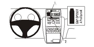 Brodit ProClip 853883 voor Fiat Sedici 2007-2009 en Suzuki SX4 2007-2010 - productfoto zwarte ABS montagebasis