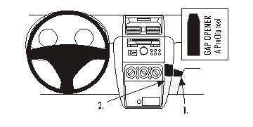 Brodit ProClip 853884 voor Fiat Sedici 2007-2009 en Suzuki SX4 2007-2015 - productfoto zwarte ABS montagebasis
