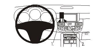 Brodit ProClip 853909 voor Acura RDX 2007-2012 - productfoto zwarte ABS montagebasis