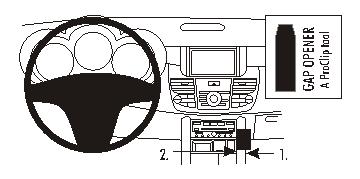 Brodit ProClip 853910 voor Acura RDX 2007-2012 - productfoto zwarte ABS montagebasis