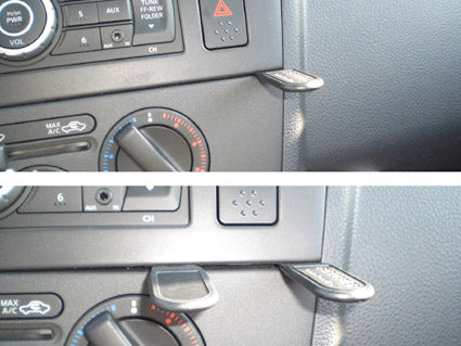 Brodit ProClip 853920 voor Nissan Versa Sedan 2007-2011, Nissan Versa Hatchback 2007-2012 e.a. - montagepositie op dashboard
