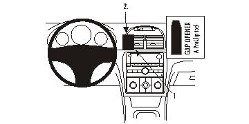 Brodit ProClip 853926 voor Saturn Aura 2007-2009 - productfoto zwarte ABS montagebasis