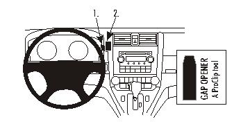Brodit ProClip 853940 voor Honda CR-V 2007-2011 - productfoto zwarte ABS montagebasis