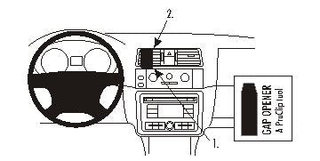 Brodit ProClip 853948 voor Skoda Roomster Scout 2007-2015, Skoda Roomster 2007-2015 e.a. - productfoto zwarte ABS montagebasis