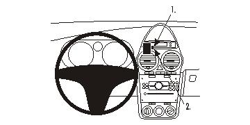 Brodit ProClip 853955 voor Opel Corsa 2007-2014 - productfoto zwarte ABS montagebasis
