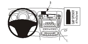Brodit ProClip 853958 voor Kia Ceed 2007-2009 - productfoto zwarte ABS montagebasis