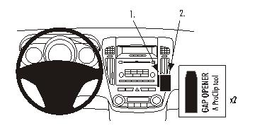Brodit ProClip 853959 voor Kia Ceed 2007-2009 - productfoto zwarte ABS montagebasis