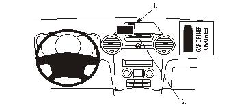 Brodit ProClip 853960 voor Kia Carens III 2007-2013 - productfoto zwarte ABS montagebasis