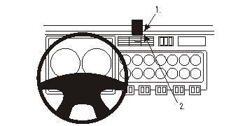 Brodit ProClip 853962 voor Kenworth W900-Series 2006-2018, Kenworth T800-Series 2006-2018 e.a. - productfoto zwarte ABS montagebasis