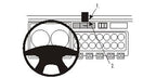 Brodit ProClip 853962 voor Kenworth W900-Series 2006-2018, Kenworth T800-Series 2006-2018 e.a. - productfoto zwarte ABS montagebasis