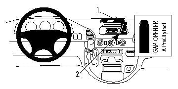 Brodit ProClip 853980 voor Mercedes Benz Sprinter 2000-2006 - productfoto zwarte ABS montagebasis