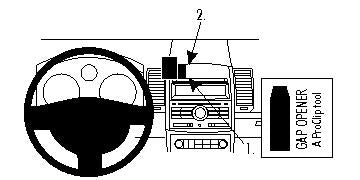 Brodit ProClip 854035 voor Nissan Maxima 2007-2008 - productfoto zwarte ABS montagebasis