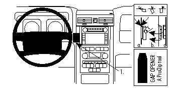 Brodit ProClip 854040 voor Lincoln Navigator 2007-2014 - productfoto zwarte ABS montagebasis