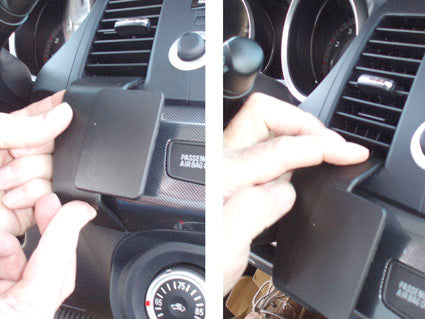 Brodit ProClip 854051 voor Mitsubishi Lancer 2008-2017 - detail van dashboardmontage