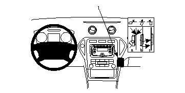 Brodit ProClip 854056 voor Ford Mondeo 2008-2014 - productfoto zwarte ABS montagebasis