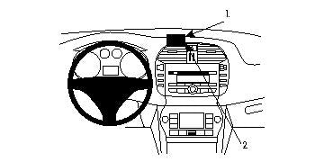 Brodit ProClip 854074 voor Fiat Bravo 2008-2014 - productfoto zwarte ABS montagebasis
