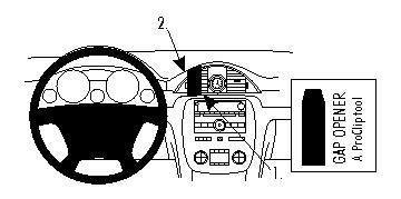 Brodit ProClip 854102 voor Buick Enclave 2008-2012 - productfoto zwarte ABS montagebasis