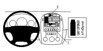 Brodit ProClip 854147 voor Kia Spectra 5 2007-2009 en Kia Spectra 2007-2009 - productfoto zwarte ABS montagebasis